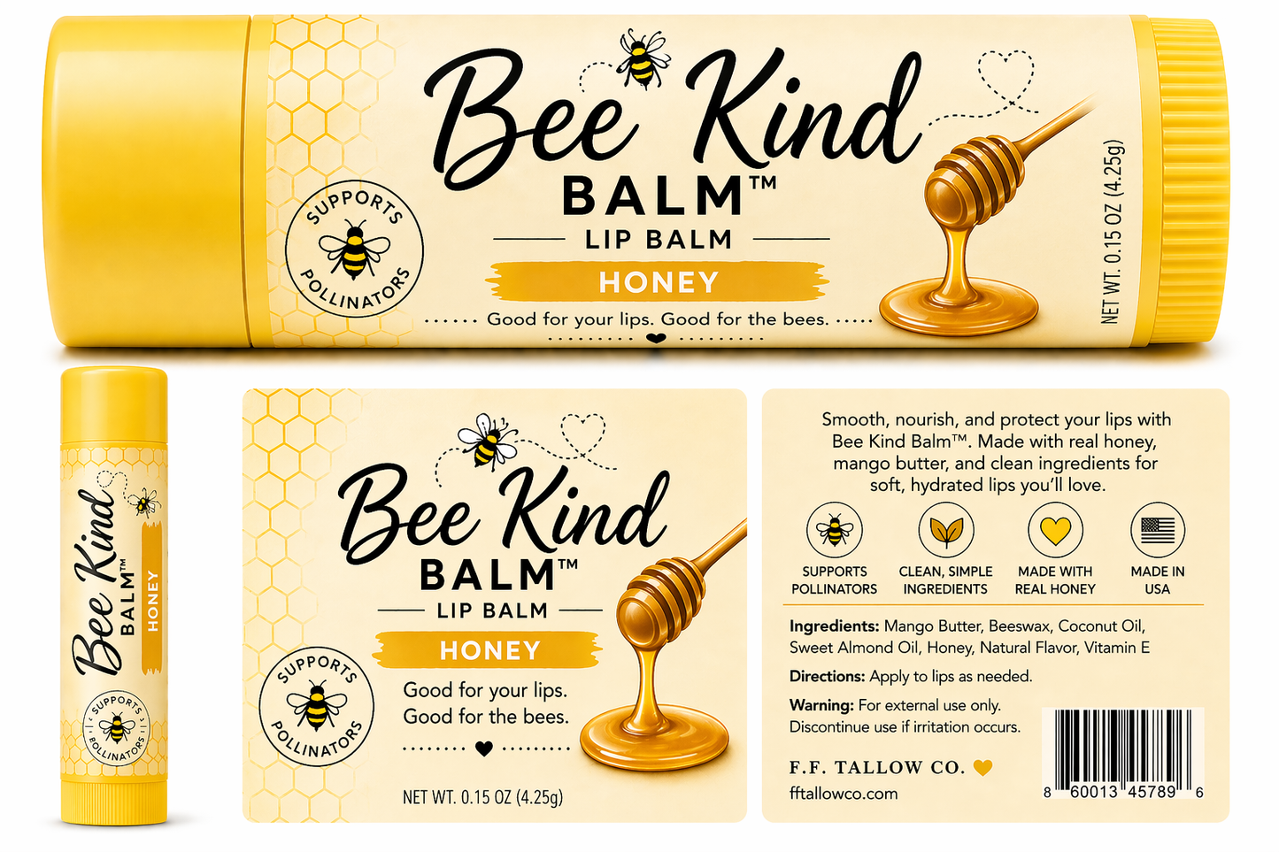 Save the Bees Honey Lips-Bee Kind