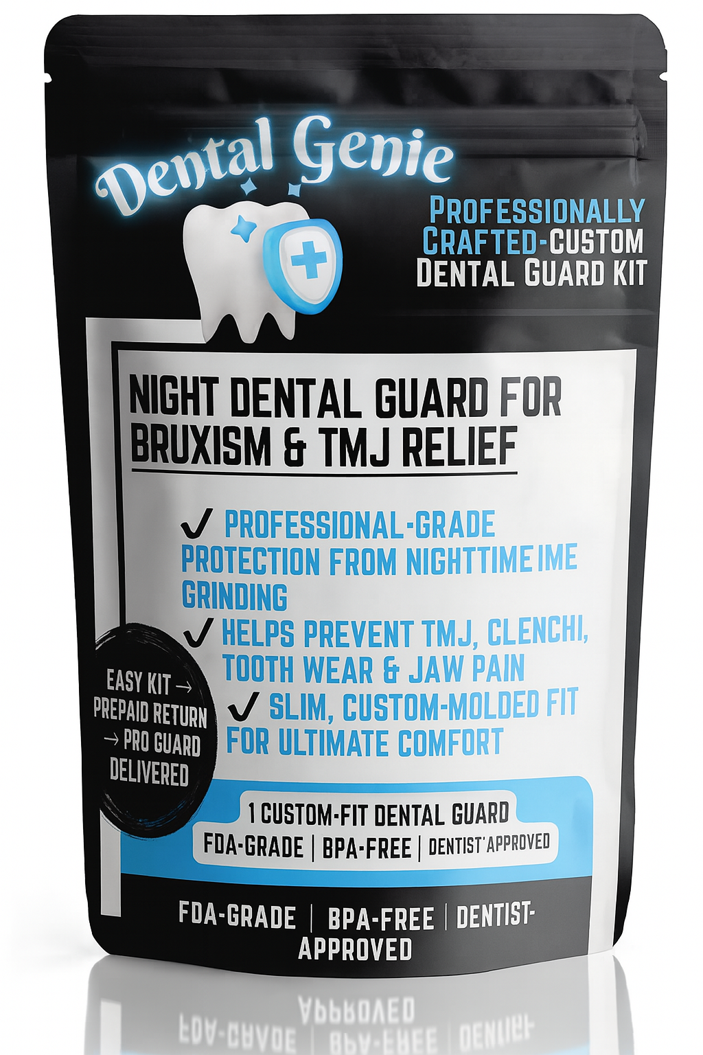 Dental Genie: Professionally Crafted-Custom Dental Night Guard Kit