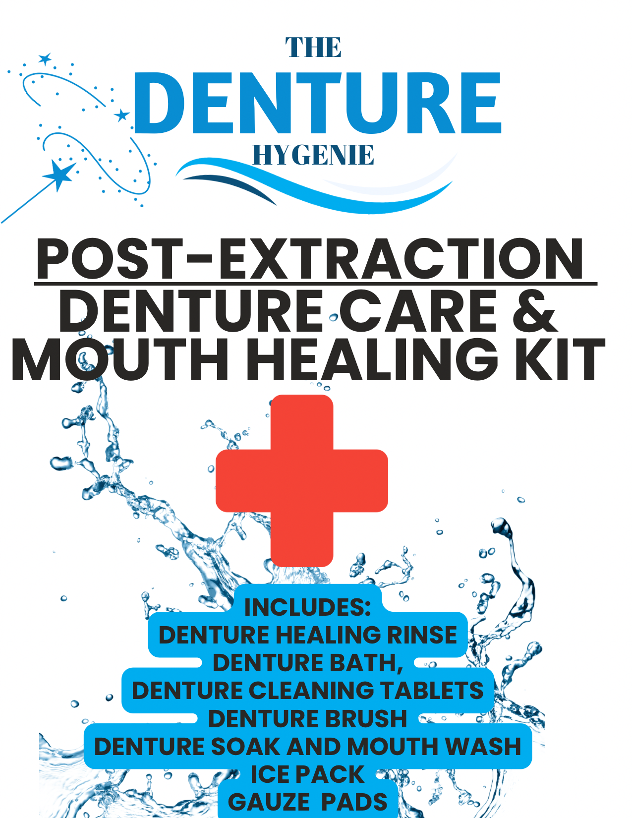 After Extraction Surgery:Denture Care Starter Kit for Healing Hygiene