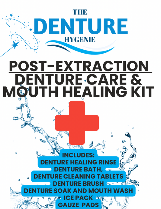 After Extraction Surgery:Denture Care Starter Kit for Healing Hygiene