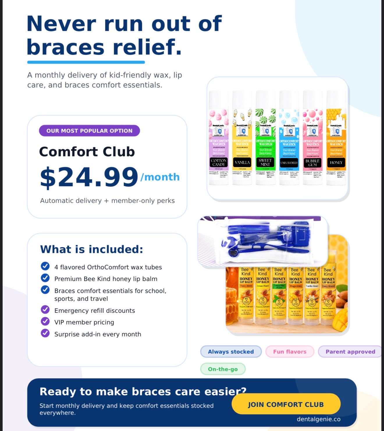 Braces Wax Club-Comfort Subscripton (MOST POPULAR)