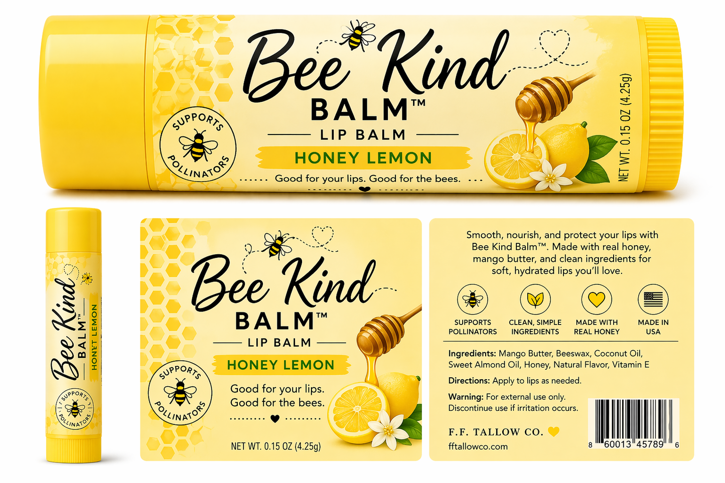 Save the Bees Honey Lips-Bee Kind
