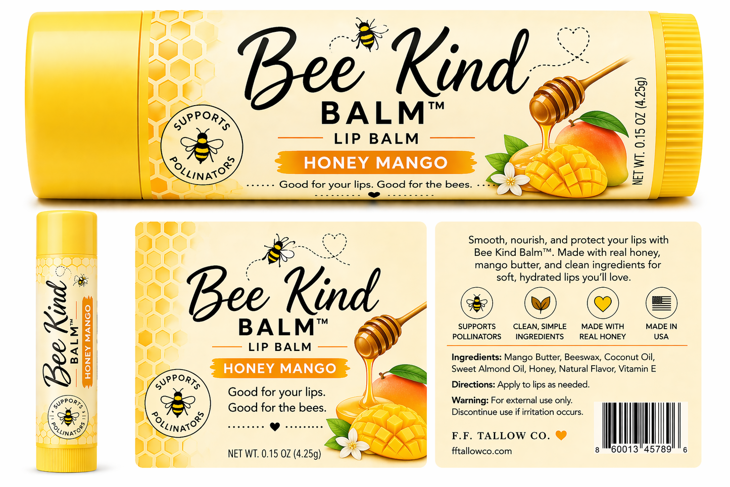 Save the Bees Honey Lips-Bee Kind