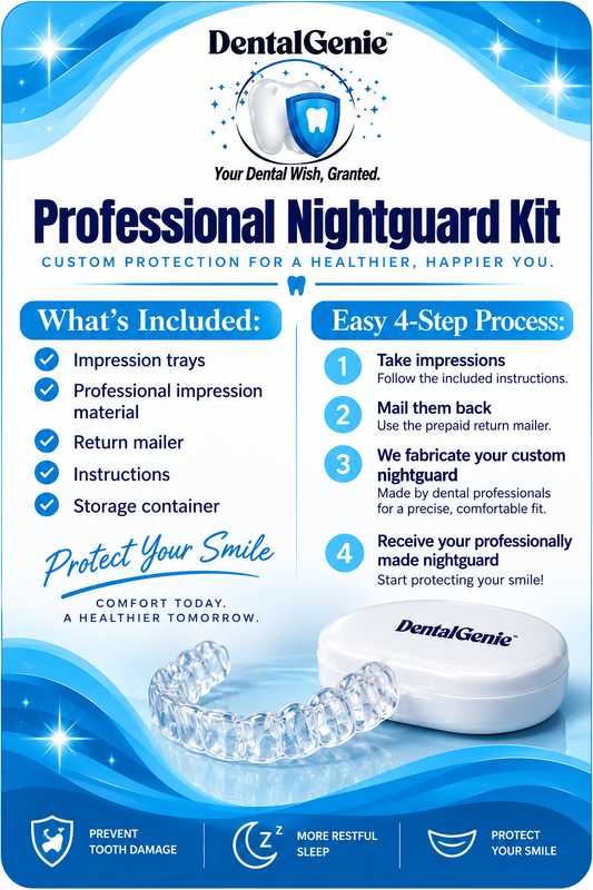 Dental Genie: Professionally Crafted-Custom Dental Night Guard Kit