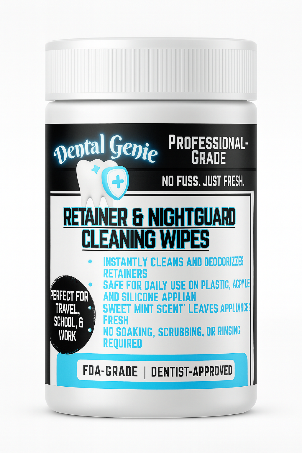 Retainer & Nightguard Cleaning Wipes
